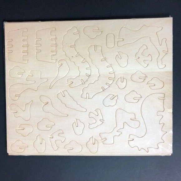 3D Wooden Puzzle Chinese Dragon 2 Sheets Pre Cut Wood Pieces Kids Toy Activity - Picture 2 of 5